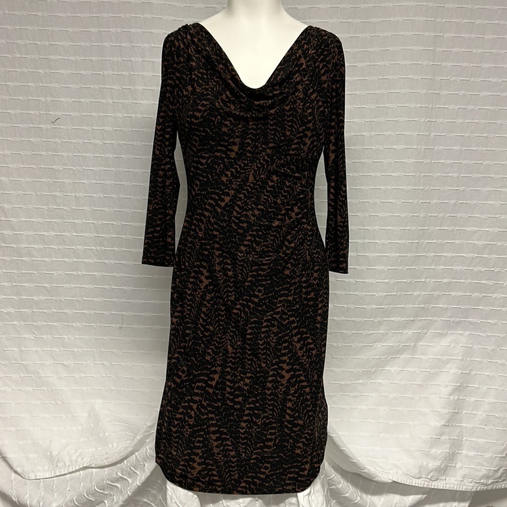 Vintage Lauren Ralph Lauren Animal Print Dress Size 4P Career Cocktail‎ Event